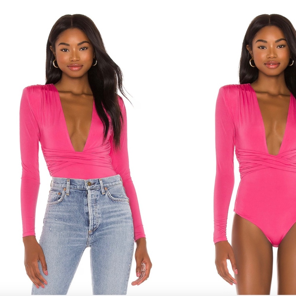 Lovers and Friends Anya Bodysuit Small Hot Pink BNWT